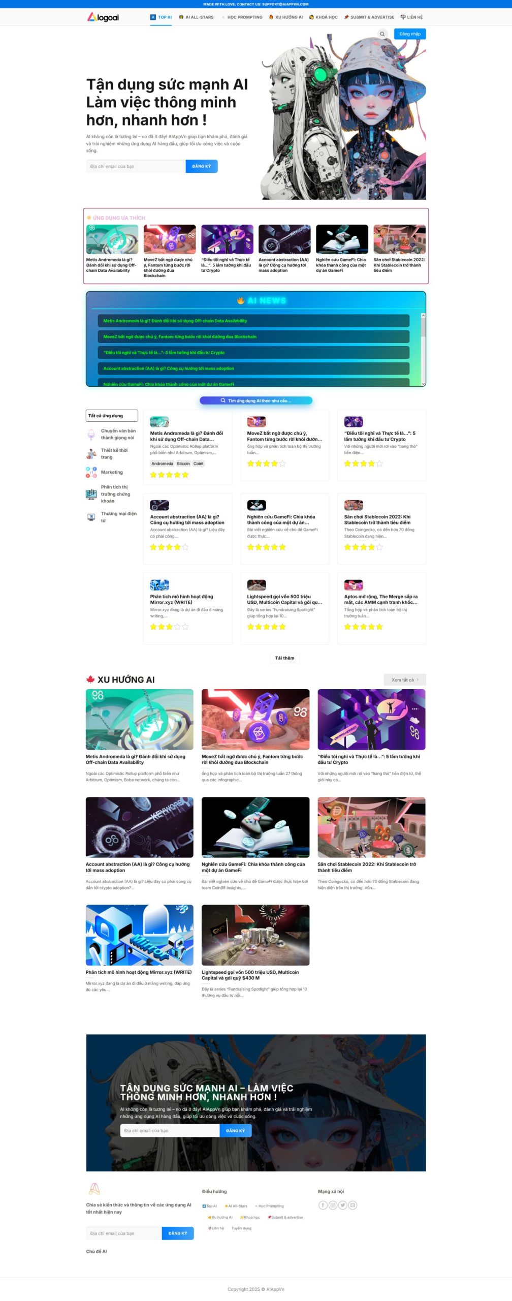 Ảnh Giao Diện Website Công Nghệ AI & Phần Mềm: Tối Ưu SEO, Chuẩn Xu Hướng