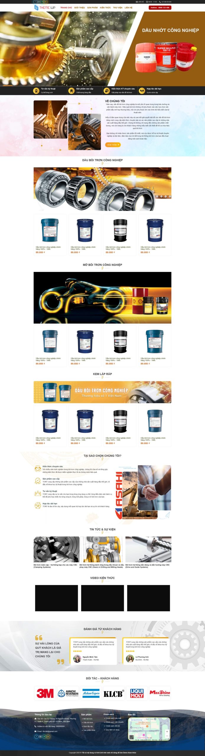 Ảnh Giao Diện Website Dầu Nhớt Chuyên Nghiệp: Tối Ưu SEO