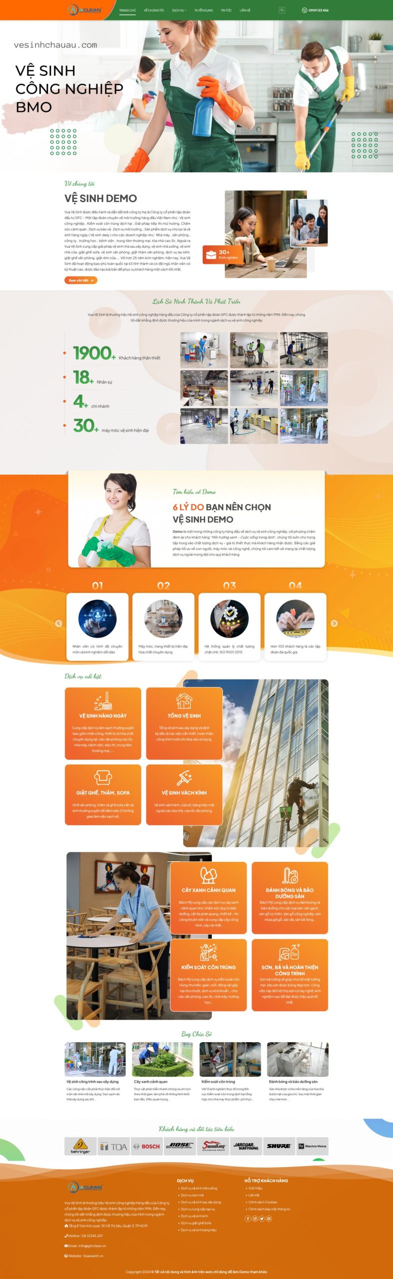Ảnh Giao Diện Website Dịch Vụ Vệ Sinh: Tối Ưu SEO, Đột Phá