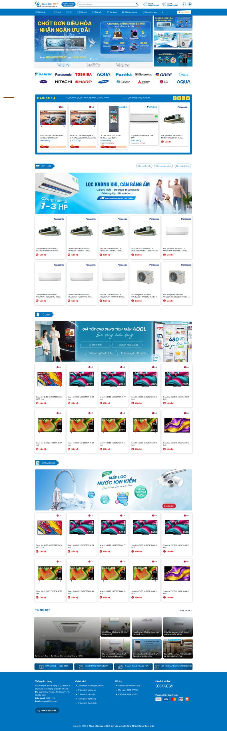 Ảnh Giao Diện Website Điện Máy Chuyên Nghiệp, Chuẩn SEO 2026