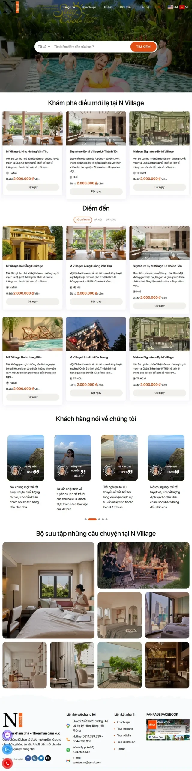 Ảnh Giao Diện Website Homestay Villa Nghỉ Dưỡng: Đặt Phòng Nhanh, Chuẩn SEO