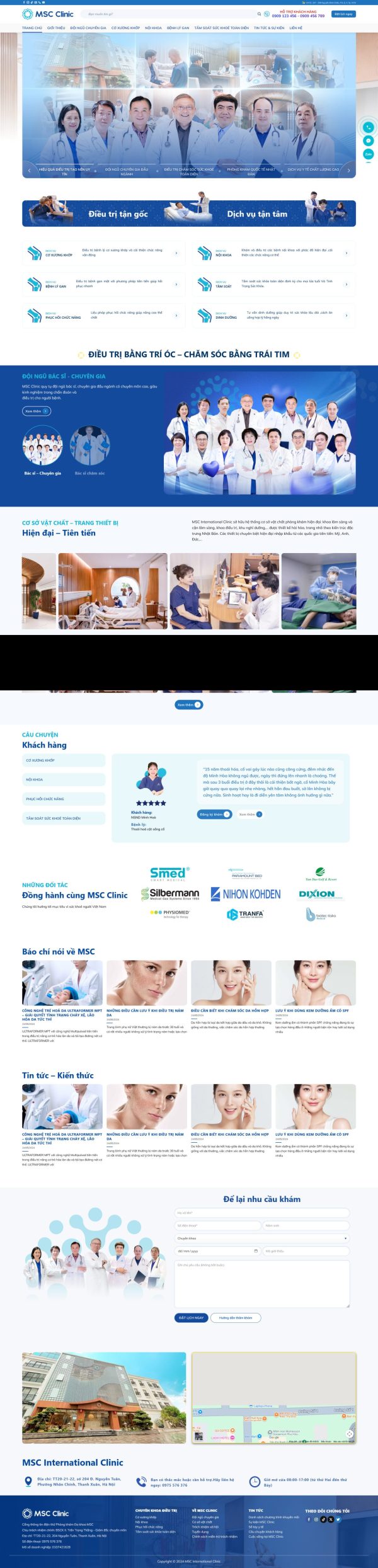 Giao Diện Website Phòng Khám Đa Khoa Chuyên Nghiệp, Chuẩn SEO