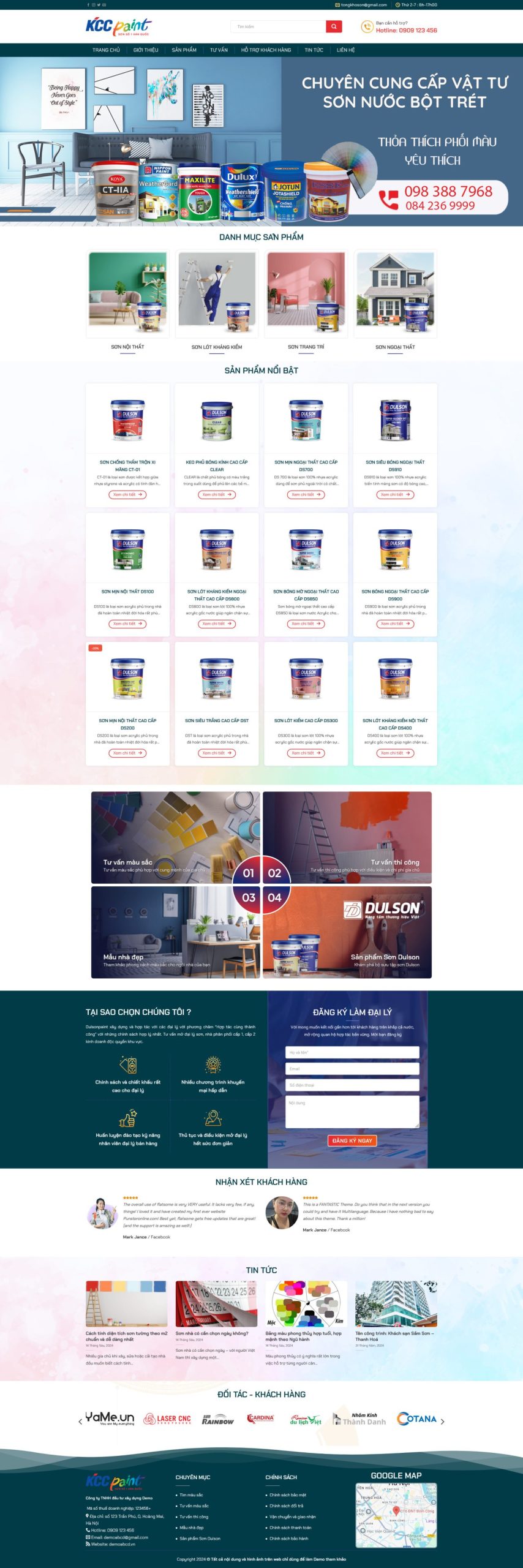 Ảnh Giao Diện Website Sơn Nước Chuyên Nghiệp: Tối Ưu SEO, Phủ Màu Công Trình