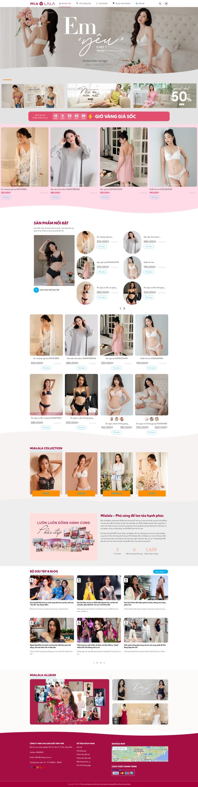 Ảnh Giao diện website thời trang đẹp quyến rũ, chuẩn SEO