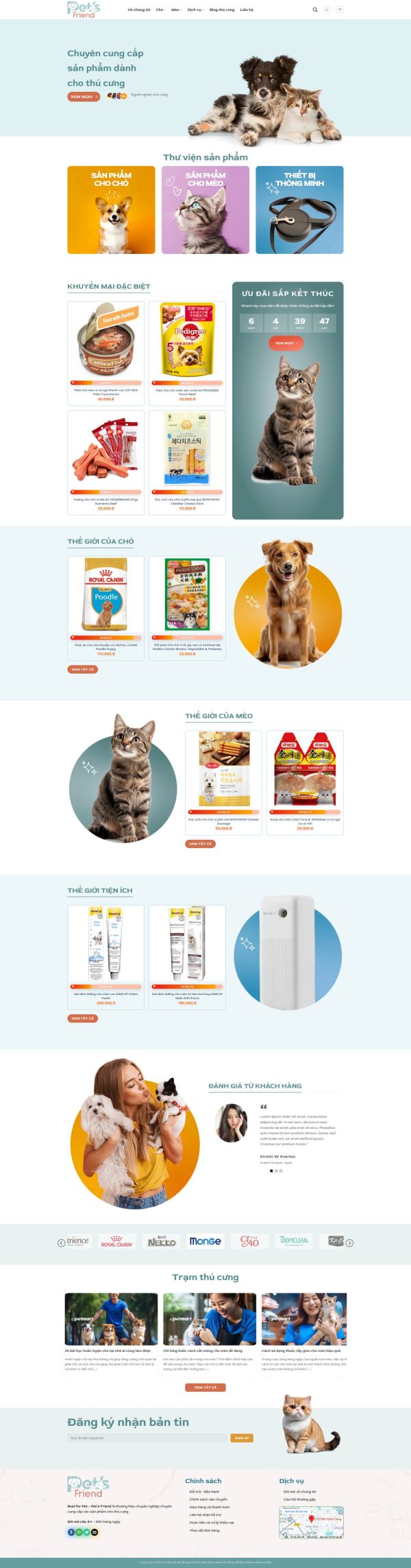 Giao Diện Website Thú Cưng Siêu Đáng Yêu: Chuẩn SEO