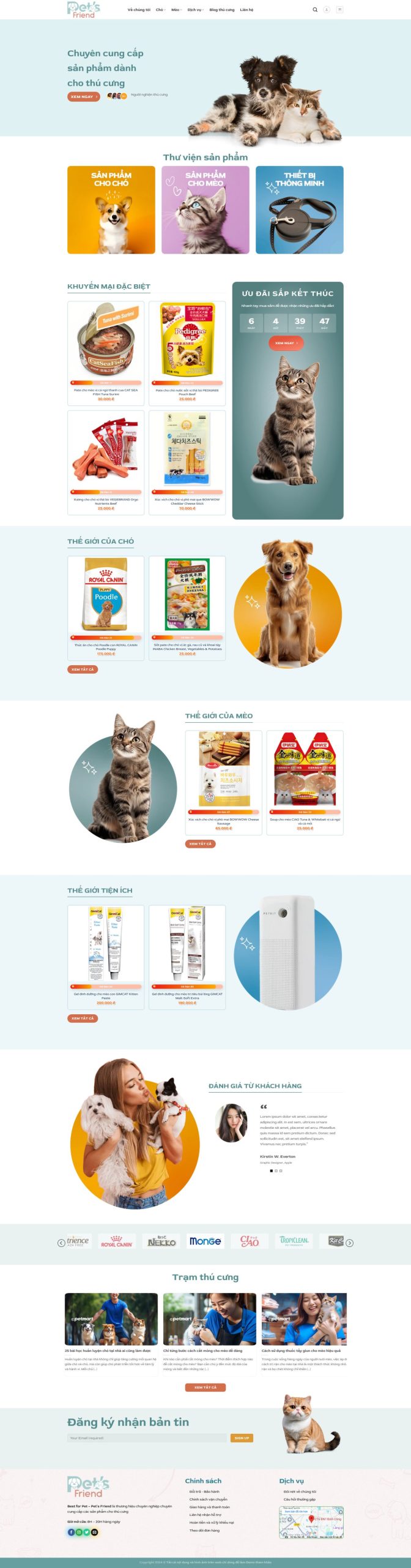 Ảnh Giao Diện Website Thú Cưng Siêu Đáng Yêu: Chuẩn SEO