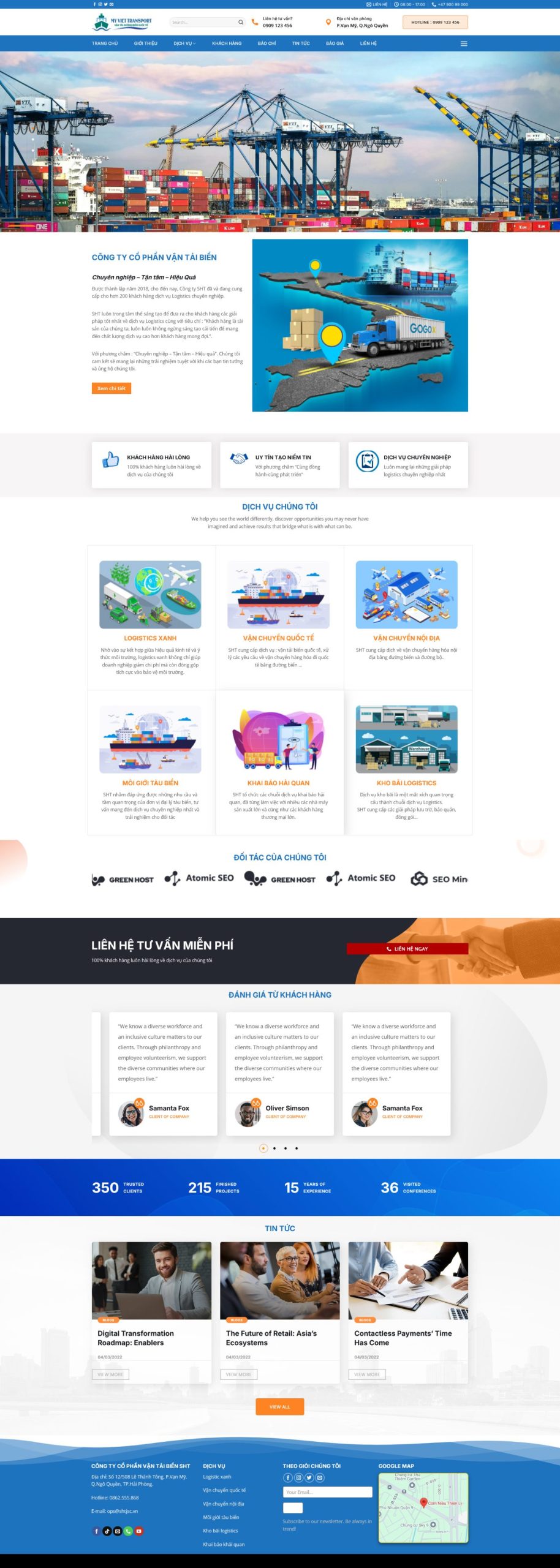 Ảnh Giao Diện Website Vận Tải Logistics: Tối Ưu SEO, Kết Nối Mọi Chuyến Hàng