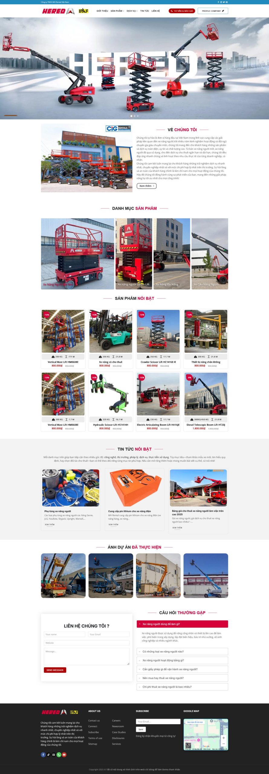 Ảnh Giao Diện Website Xe Nâng Chuyên Nghiệp: Tối Ưu SEO, Bứt Phá Doanh Số