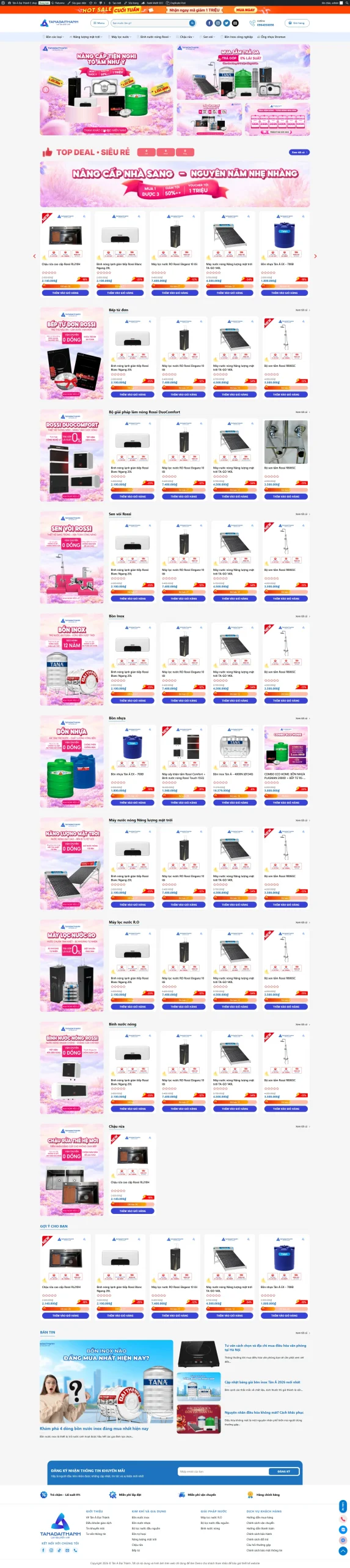 Ảnh Theme bán bồn nước giống tân á đại thành siêu đẹp