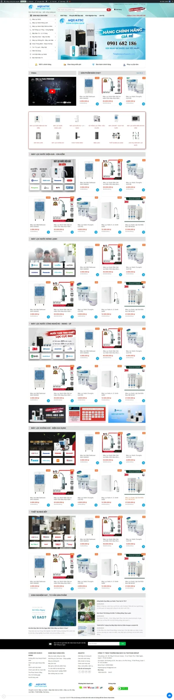 Theme WordPress Bán Máy Lọc Nước Chuyên Nghiệp