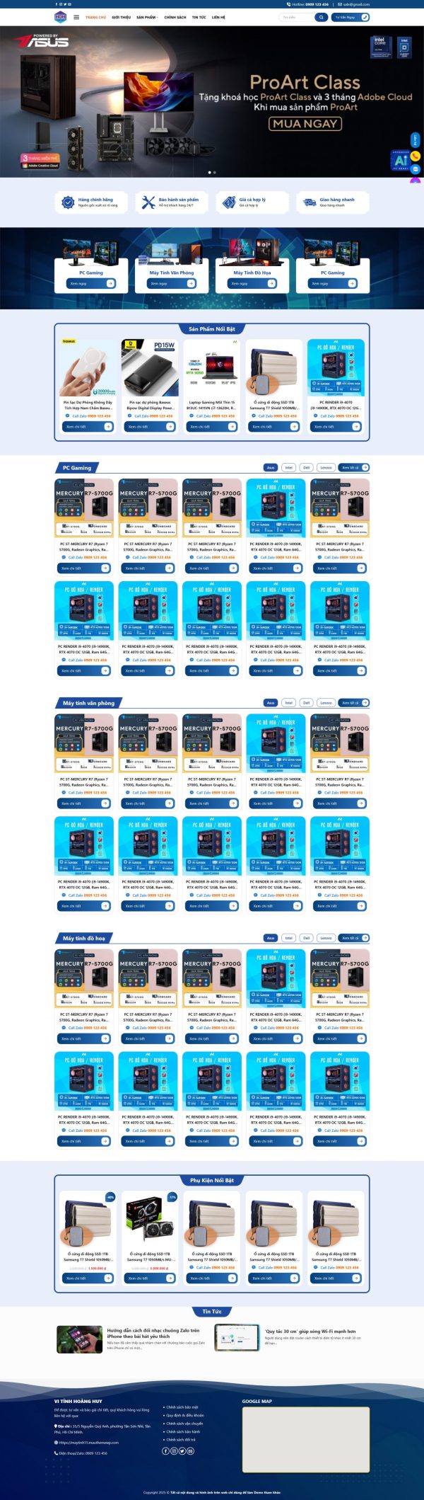 Theme WordPress Bán Máy Tính Hiện Đại Cho Shop Công Nghệ 2026