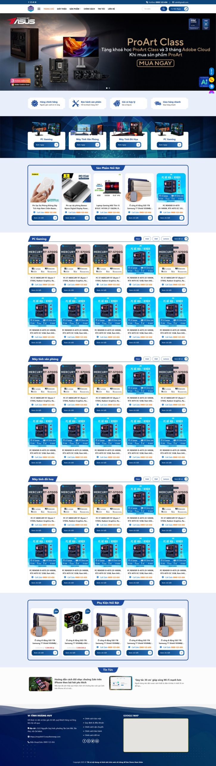 Ảnh Theme WordPress Bán Máy Tính Hiện Đại Cho Shop Công Nghệ 2026