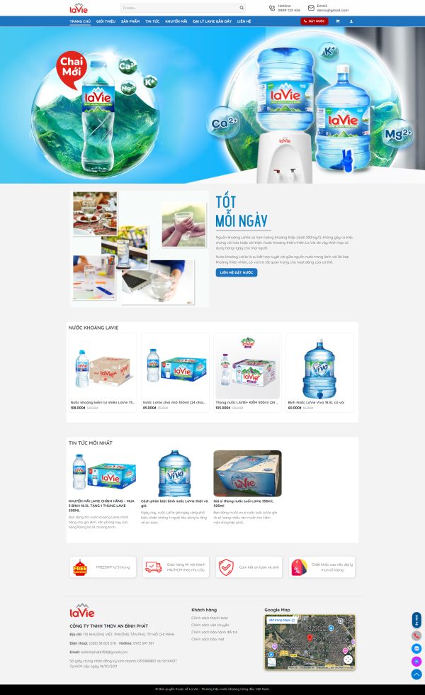 Theme wordpress bán nước khoáng