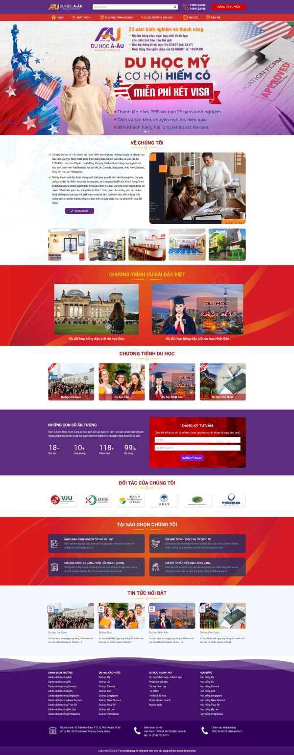 Theme WordPress Du Học – Giao Diện Trung Tâm Tư Vấn Du Học Chuẩn SEO