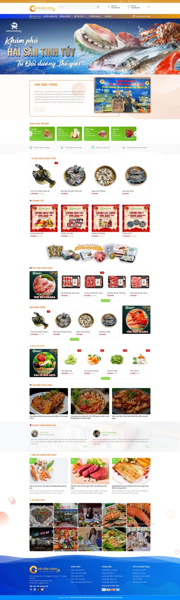 Theme WordPress Hải Sản Tươi Sống – Giao Diện Nhà Hàng Hải Sản Chuẩn SEO