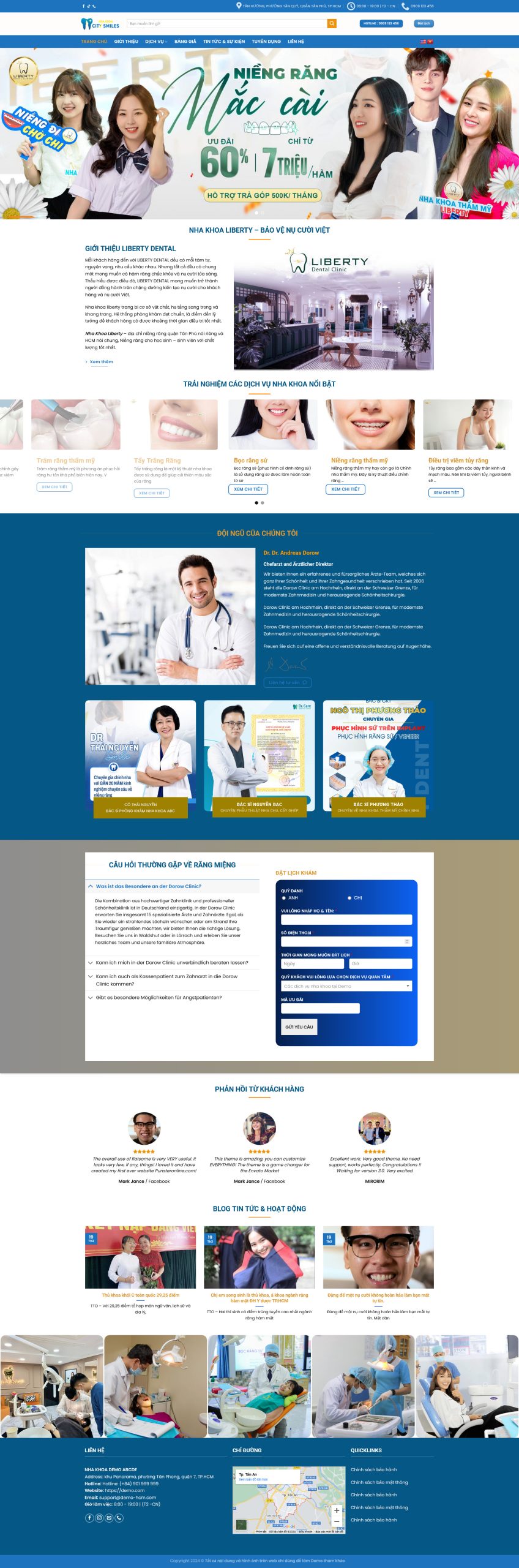 Ảnh Theme WordPress Nha Khoa Cao Cấp – Giao Diện Phòng Khám Chuẩn SEO