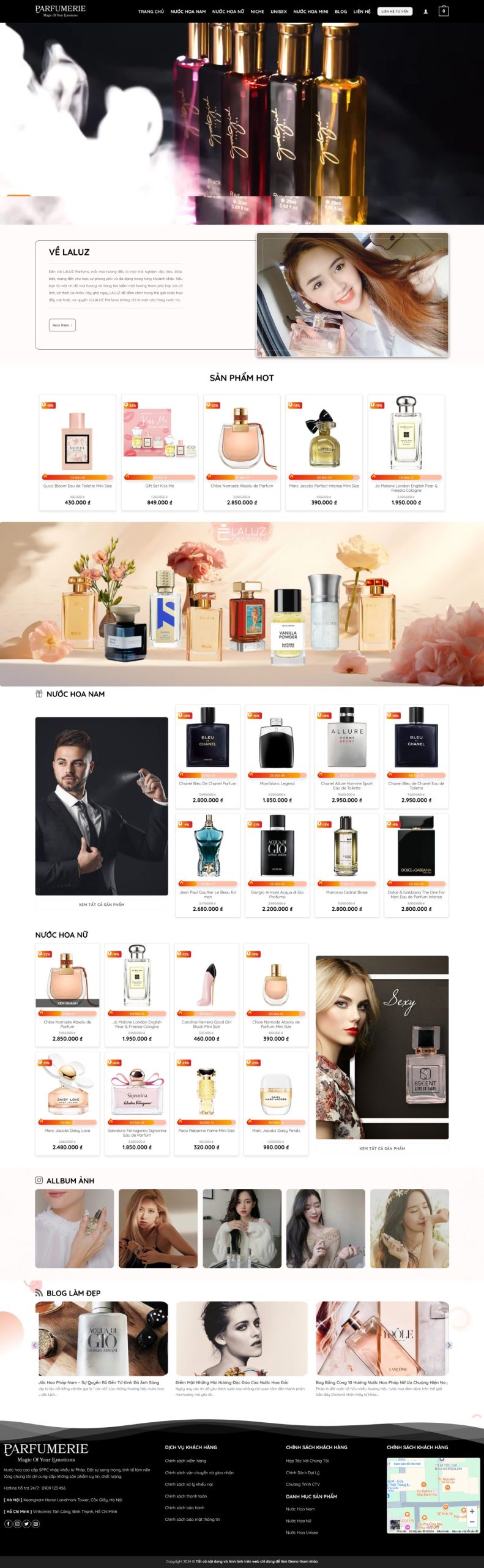 Ảnh Theme WordPress Nước Hoa Sang Trọng – Giao Diện Shop Perfume Chuẩn SEO
