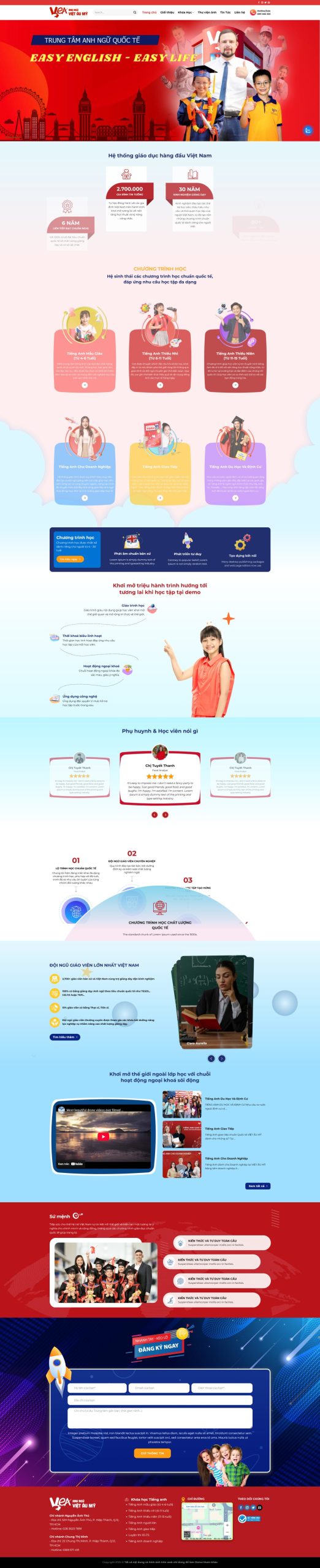 Theme WordPress Trung Tâm Anh Ngữ – Giao Diện Giáo Dục Chuẩn Marketing 2026
