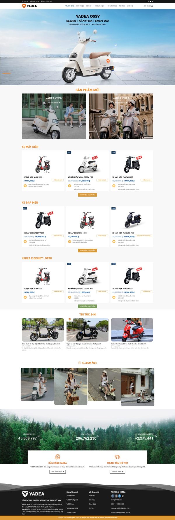 Theme WordPress Xe Điện Hiện Đại – Giao Diện Showroom Xe Điện Chuẩn SEO