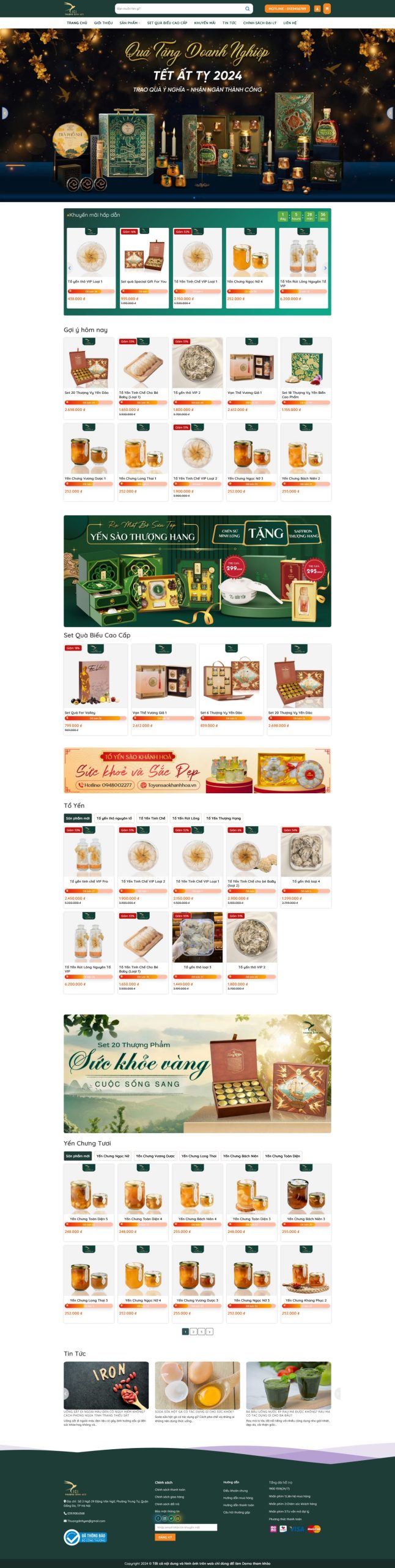 Theme WordPress Yến Sào Cao Cấp – Giao Diện Thực Phẩm Sang Trọng Chuẩn SEO tại Buôn Ma Thuột, Đắk Lắk