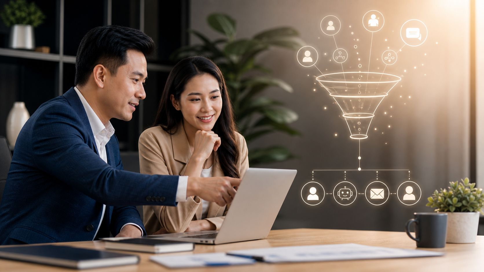 Hệ thống Automation kết nối dữ liệu khách hàng và quy trình kinh doanh online