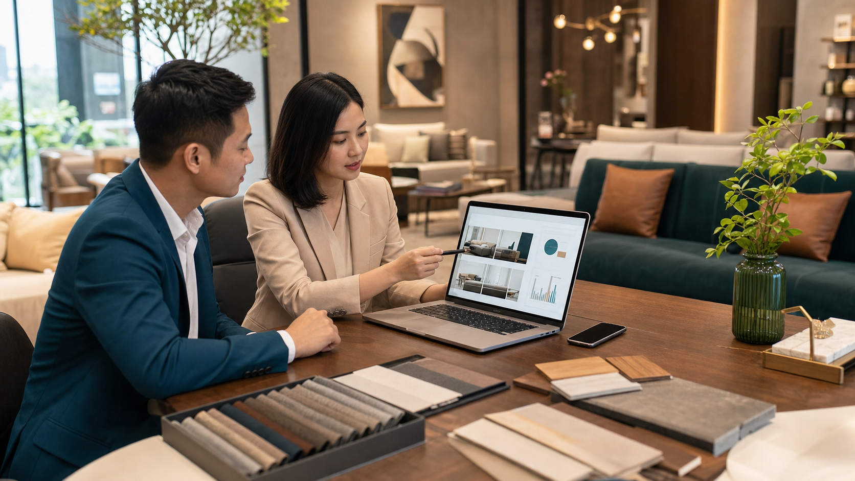 Website catalogue và quy trình nhận lead cho showroom nội thất