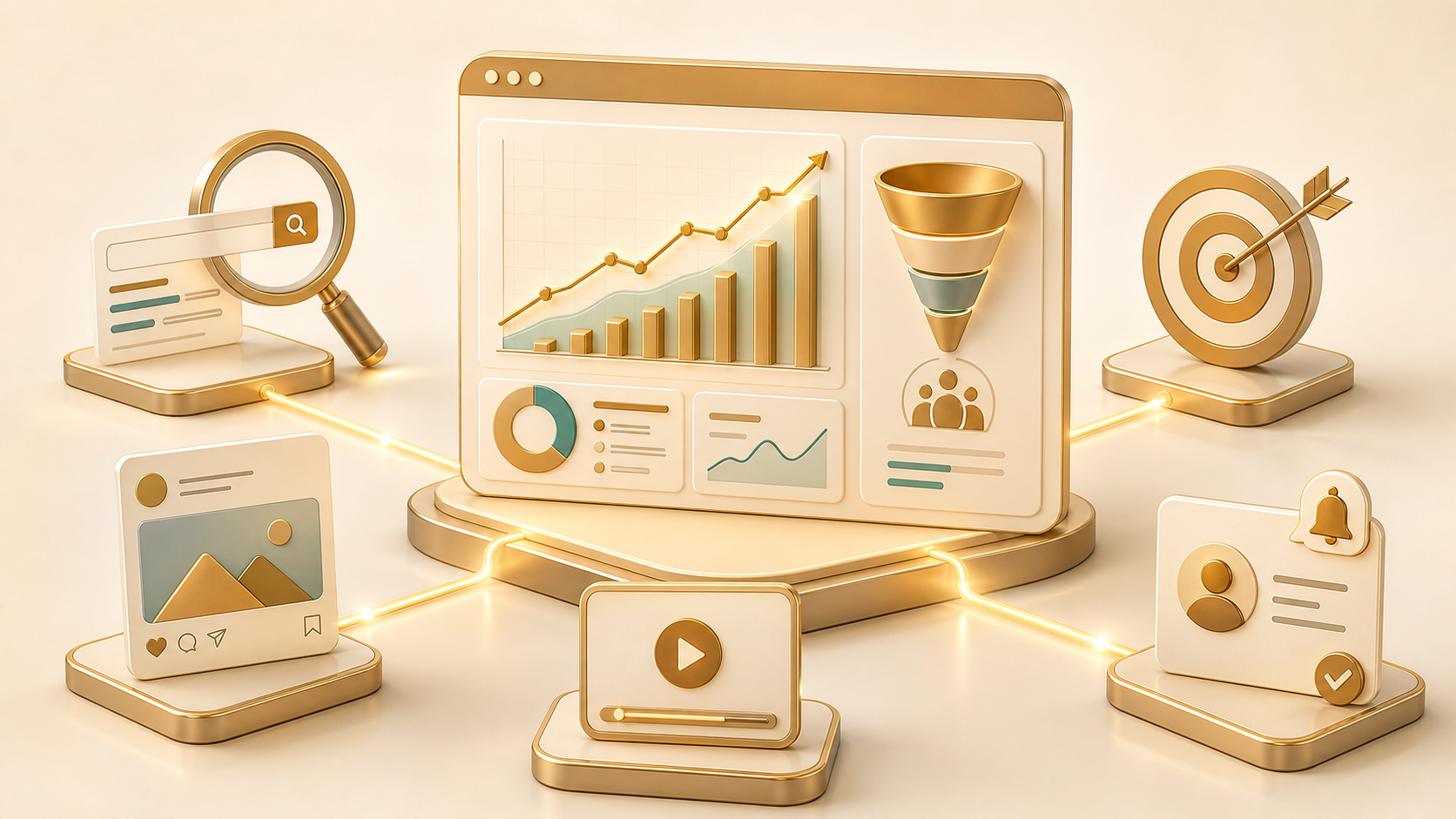 Minh họa Quảng cáo chuyển đổi (Google Ads, Facebook Ads, TikTok Ads)